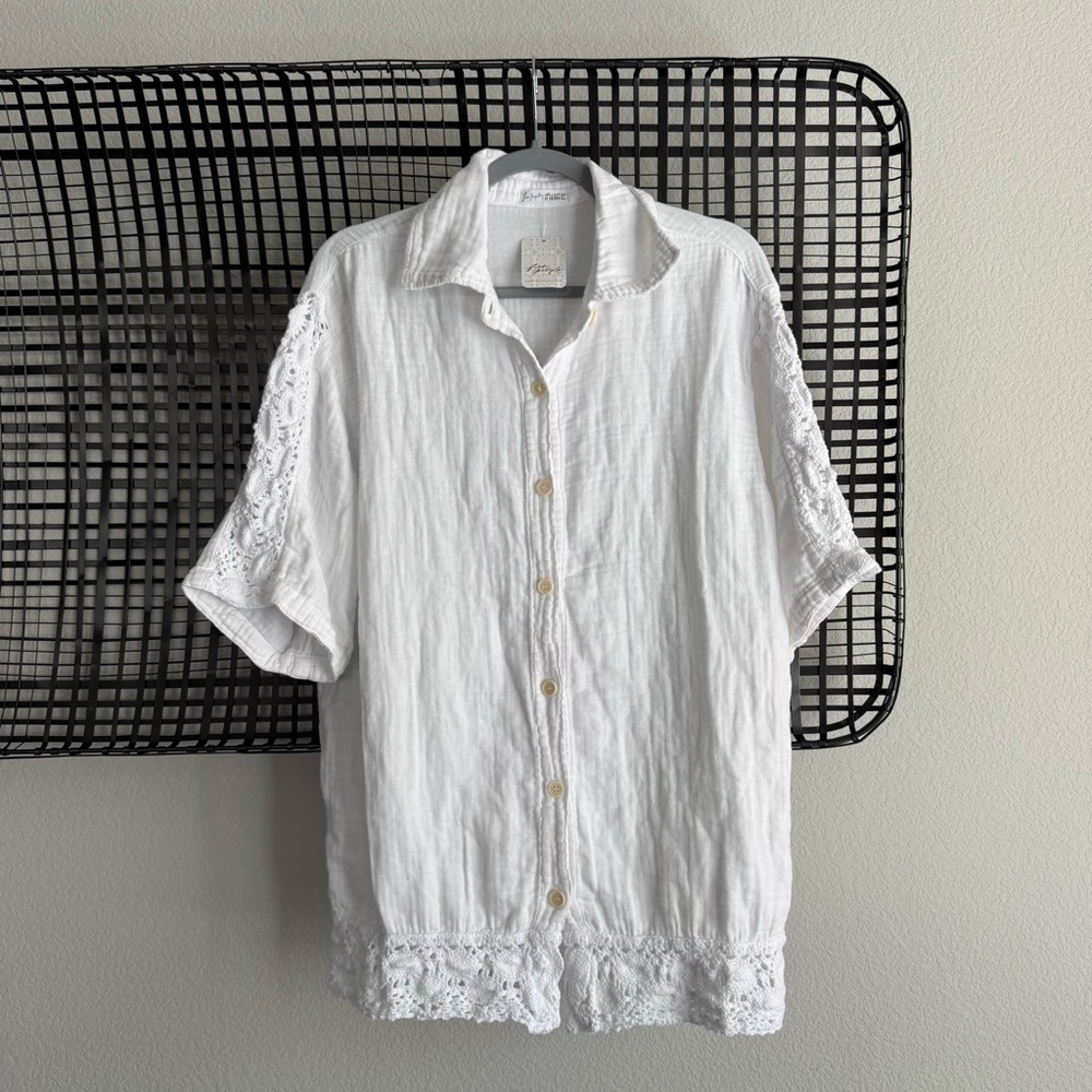 Free people CP Shades Lace Shirt